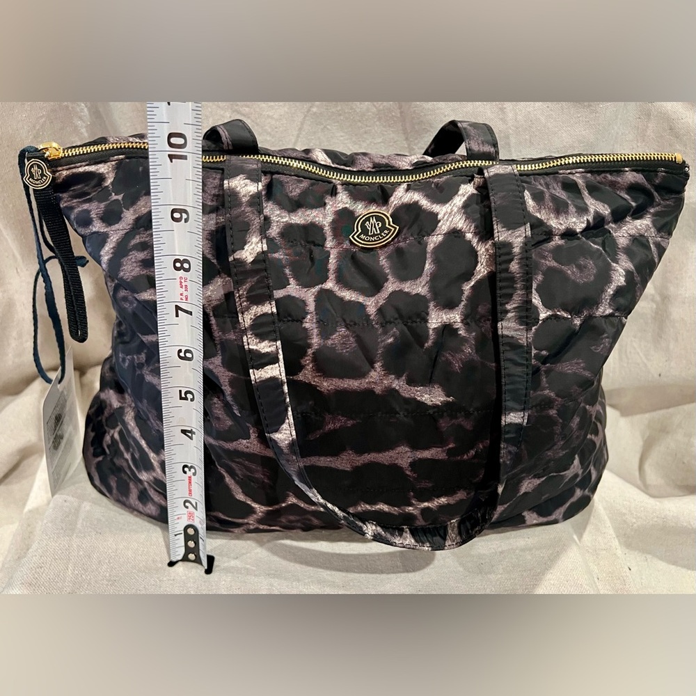Moncler THERESE New With Tags Leopard Animal Print Purse Tote Shoulder Bag - Picture 7 of 13
